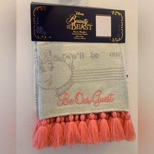 Beauty and The Beast Embroidered Throw Blanket